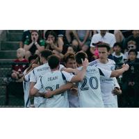 Chicago Fire FC celebrates a Jason Shokalook goal against Detroit City FC in the 2026 Lamar Hunt U.S. Open Cup