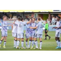 San Jose Earthquakes are all smiles after a goal against Phoenix Rising FC