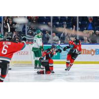 Tij Iginla and the Kelowna Rockets celebrate the game-winner