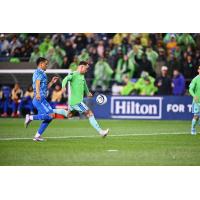 Sounders FC in action against Liga MX Side Tigres UANL in the 2026 Concacaf Champions Cup