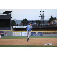 Montgomery Biscuits first baseman Will Simpson rounds the bases