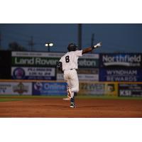 Marco Luciano of the Somerset Patriots rounds the bases