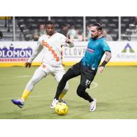 St. Louis Ambush defender Jeff Michaud vs. the San Diego Sockers