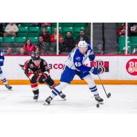 Syracuse Crunch defenseman Ethan Samson vs. the Belleville Senators