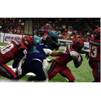 Jacksonville Sharks running back Jimmie Robinson Jr. carries vs. the Orlando Pirates