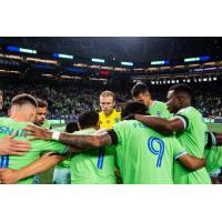 Sounders FC huddle