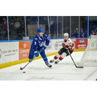Syracuse Crunch defenseman Simon Lundmark vs. the Belleville Senators