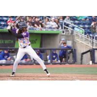 Ian Lewis Jr. of the Pensacola Blue Wahoos