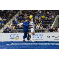 St. Louis Ambush battle the San Diego Sockers on a header