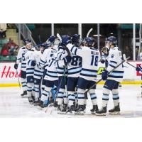 Penticton Vees excahnge congratulations