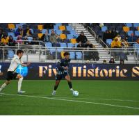 JJ Williams of Rhode Island FC against the Charleston Battery