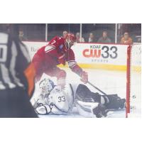 Allen Americans center Colton Hargrove vs. the Idaho Steelheads