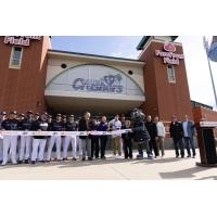 Ribbon cutting at Forefront Field, home of the Lake Erie Crushers