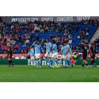 New York City all smiles after a goal against Red Bull New York