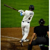 Tri-City Dust Devils third baseman Capri Ortiz at bat