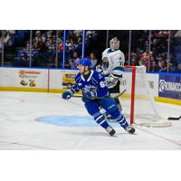 Syracuse Crunch forward Matthew Peca vs. the Cleveland Monsters