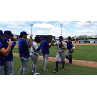 St. Lucie Mets exchange high fives at Tampa