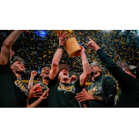 Niagara River Lions celebrate the 2025 CEBL championship