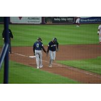 Somerset Patriots right fielder Garrett Martin rounds the bases