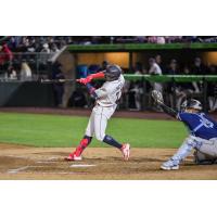 Tri-City Dust Devils outfielder Anthony Scull gets ahold of a pitch