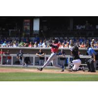 Pensacola Blue Wahoos with a big swing