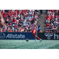 Atlético Ottawa defender Enmanuel Mbomio Angue