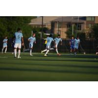 Chattanooga FC celebrate a goal against FC Cincinnati 2