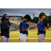 Biloxi Shuckers during the National Anthem