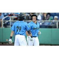 Luke Stevenson of the Everett AquaSox is all smiles