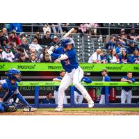 Eric Wagaman at bat for the Syracuse Mets