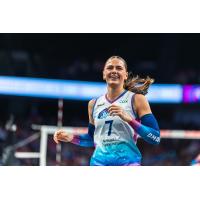 Omaha Supernovas outside hitter Norah TeBrake