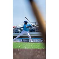 Luke Meyer at bat for the Fond du Lac Dock Spiders