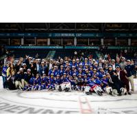 Kitchener Rangers celebrate their 2026 Memorial Cup win