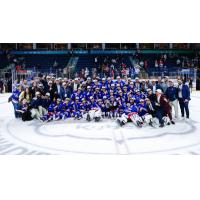 Kitchener Rangers celebrate their 2026 Memorial Cup win