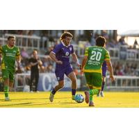 Louisville City FC with the ball against the Tampa Bay Rowdies