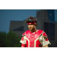 Winnipeg Goldeyes catcher Raphaël Pelletier