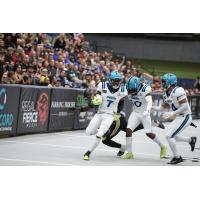 Orlando Pirates running back Pooka Williams and blockers vs. the Tucson Sugar Skulls