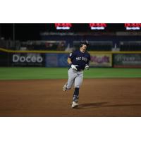 Cole Gabrielson of the Somerset Patriots rounds the bases