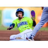 Henry Ramos of the Columbia Fireflies slides