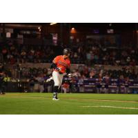 Jackson Castillo of the Somerset Patriots rounds the bases