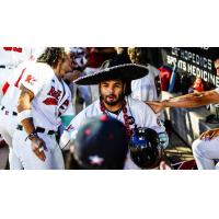 Fargo-Moorhead RedHawks infielder Brian Fuentes celebrates his home run