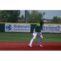 Lake Erie Crushers outfielder Garret Pike on base