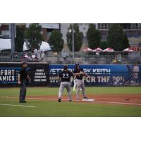 Biloxi Shuckers' Tyson Cooper and Jacob Hurtubise on game night