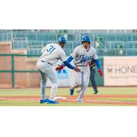 Frank Rodriguez of the Tulsa Drillers rounds third base