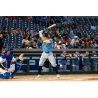 Montgomery Biscuits catcher Kenny Piper at bat