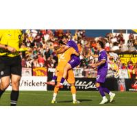Louisville City FC goalkeeper Danny Faundez and defender Jake Morris