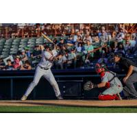 Tri-City ValleyCats outfielder Jake Reinisch at bat