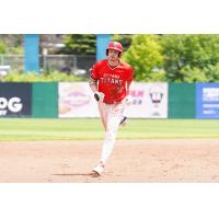 Ottawa Titans utility player Taylor Wright takes a trip around the bases