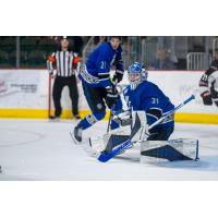 Wenatchee Wild goaltender Tobias Tvrznik