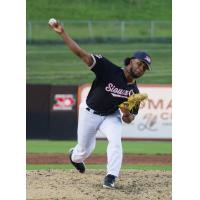 Sioux City Explorers' Julio Rosario in action